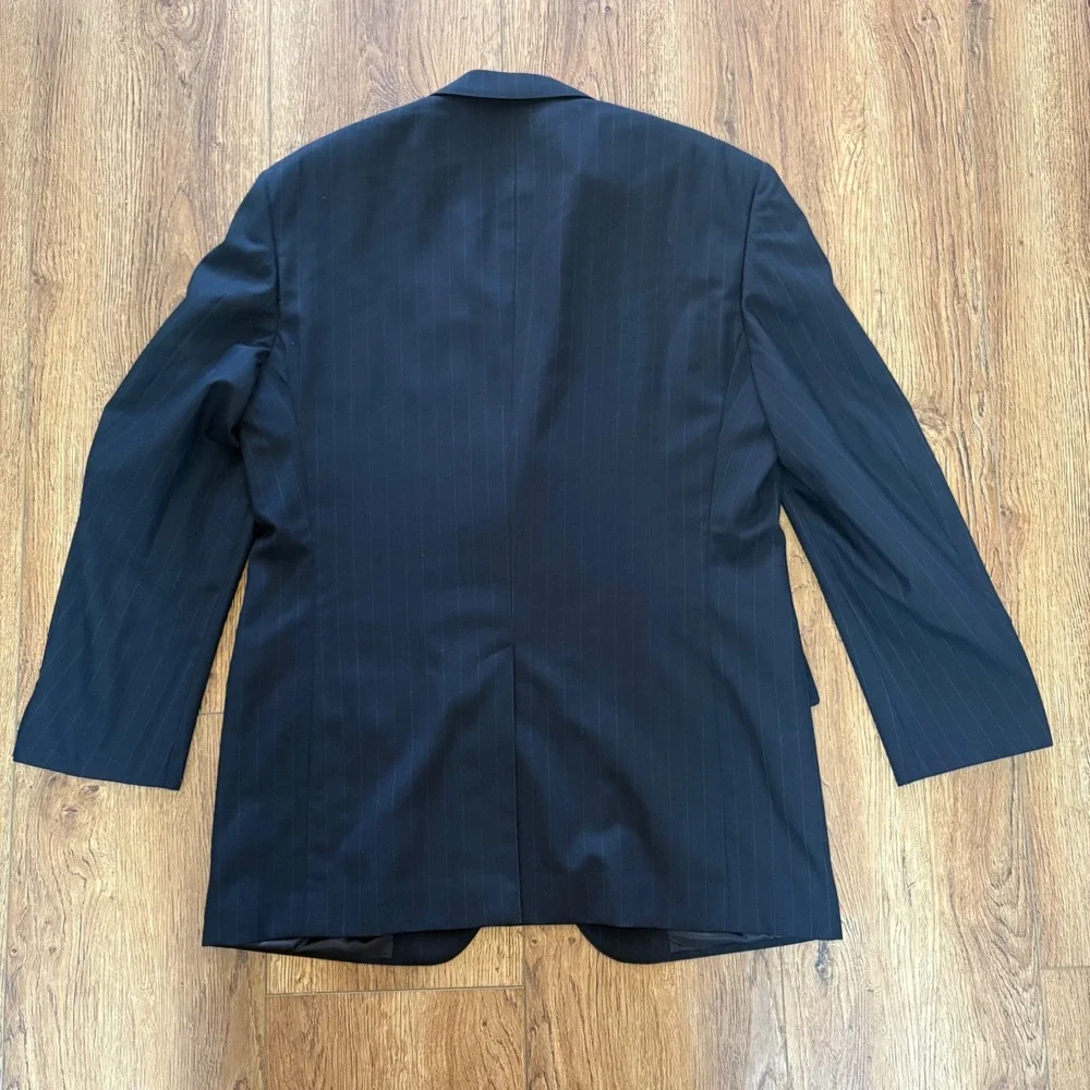 VTG‎ Brooks Brothers BrooksEase Blue Blazer Stripes USA Made Mens 42R 100% Wool